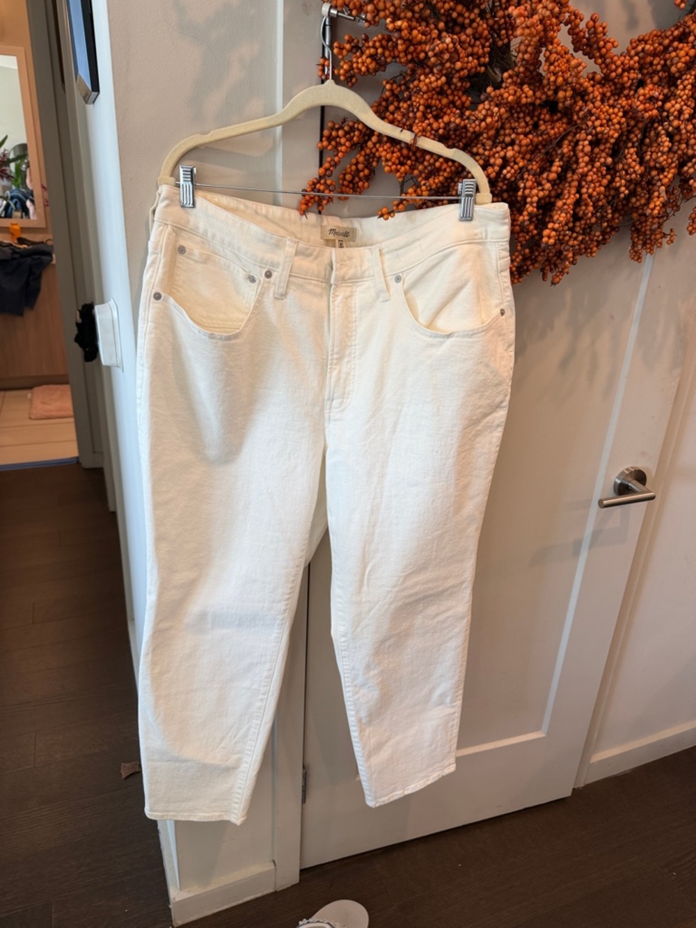 Madewell White Cropped Ankle Jeans